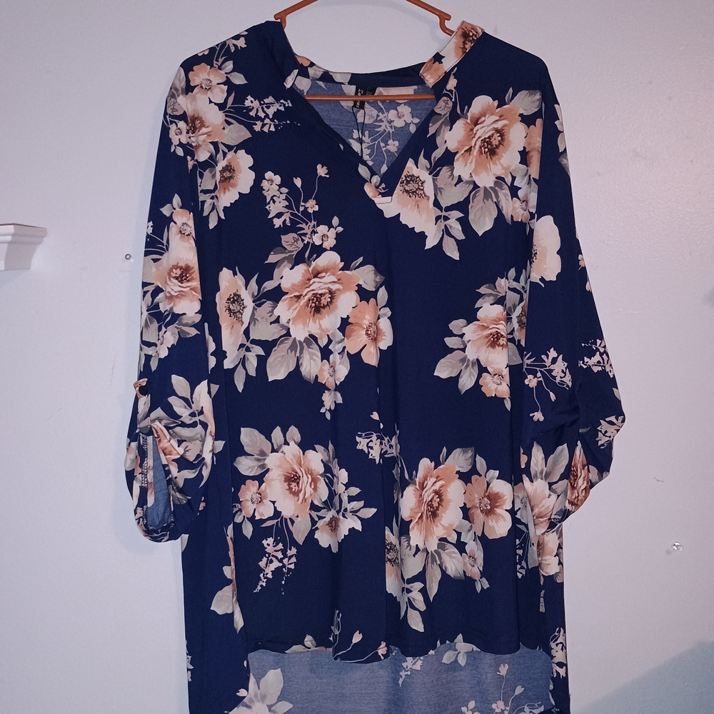 Floral Navy Women's Top